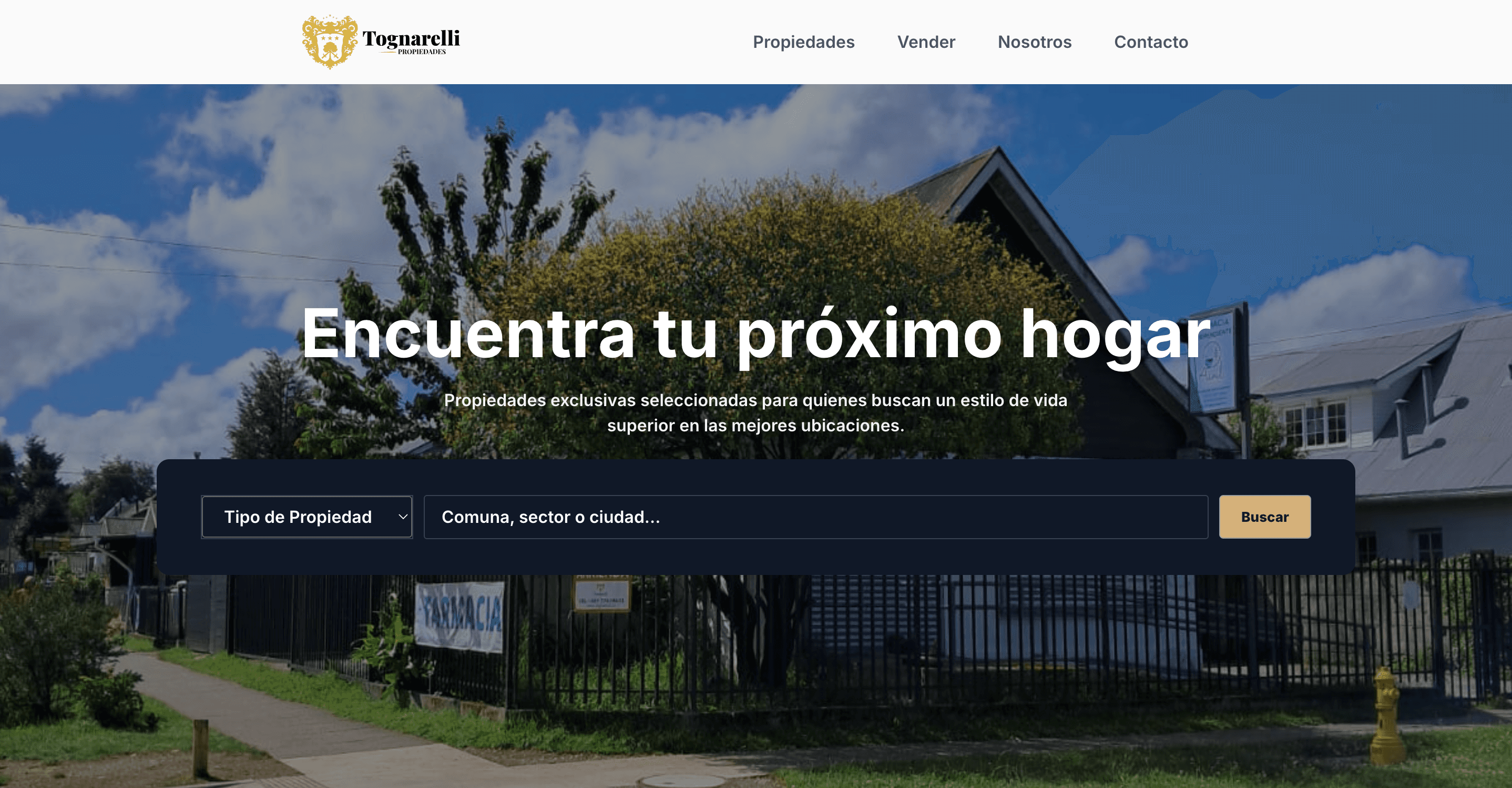 Portal de propiedades de Tognarelli Propiedades